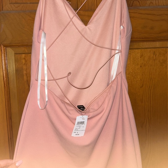 Brand new windsor double thin strap, open back, light pink mini dress, - Picture 5 of 7